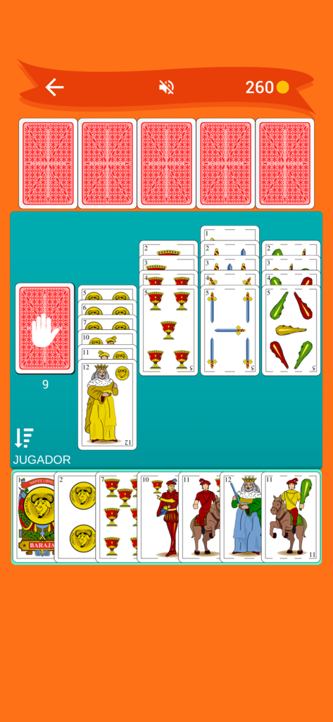 Sevens: card game - Gameplay of Sevens card game featuring the traditional Spanish deck.