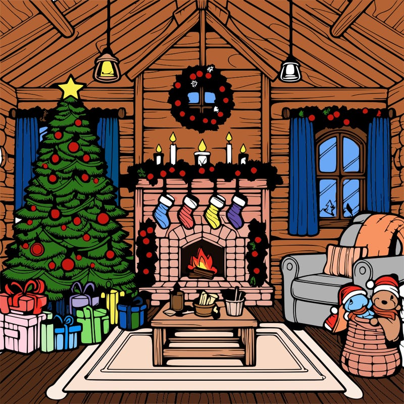 christmas house interior