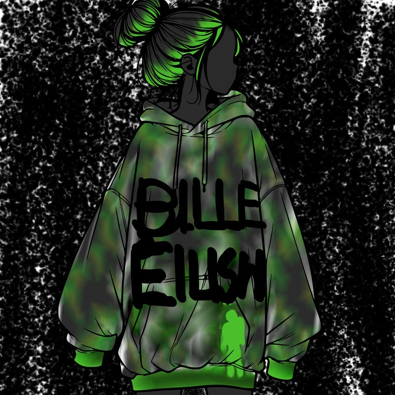 realistic girl with a oversized sweatshirt on and a bun