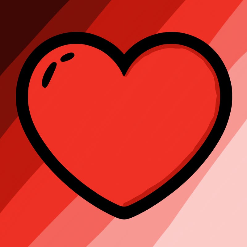 a blank heart