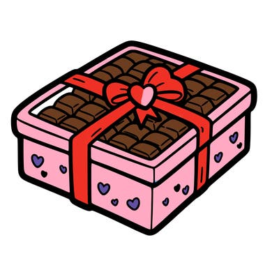 a box of chocolate for valentines day