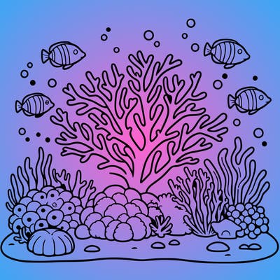 coral-reef out line