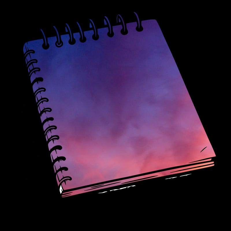 a blank sketch pad