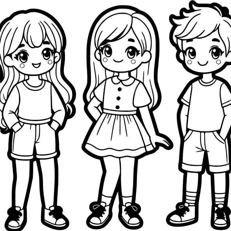 three girls and 1 boy