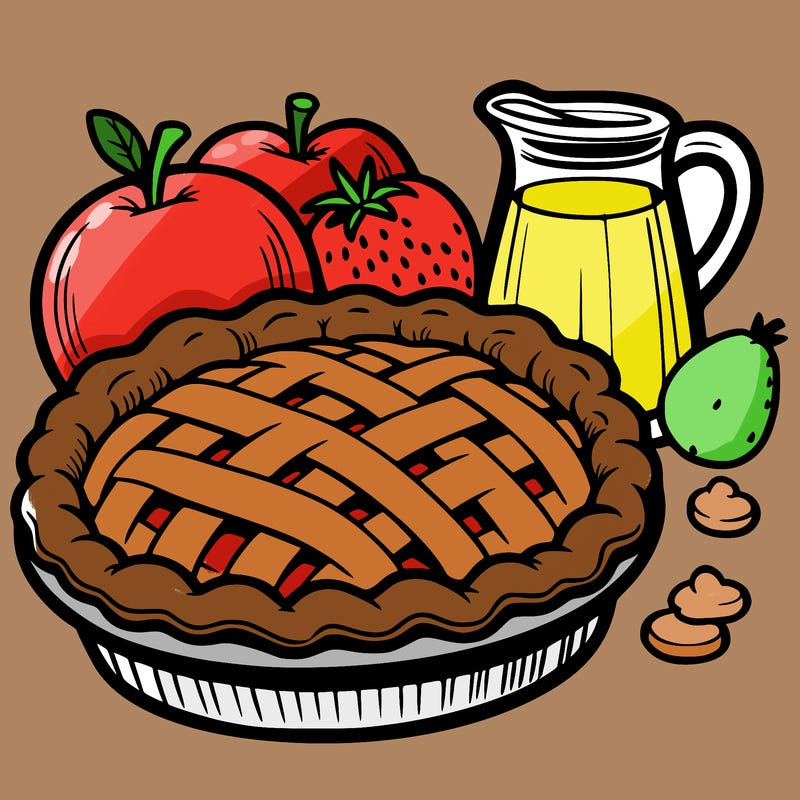 a pie of food