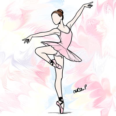 realistic person doing ballet