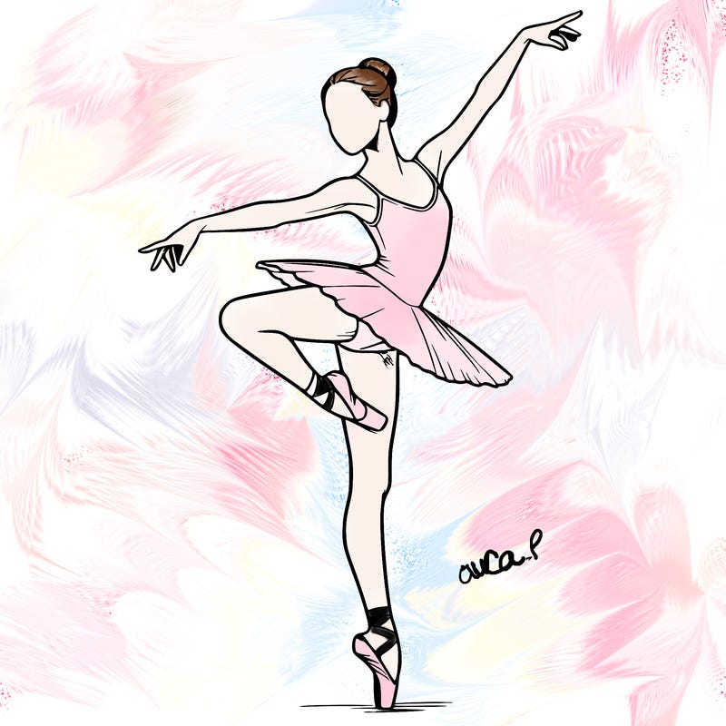 realistic person doing ballet