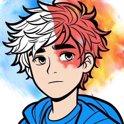 teen boy with messy hair