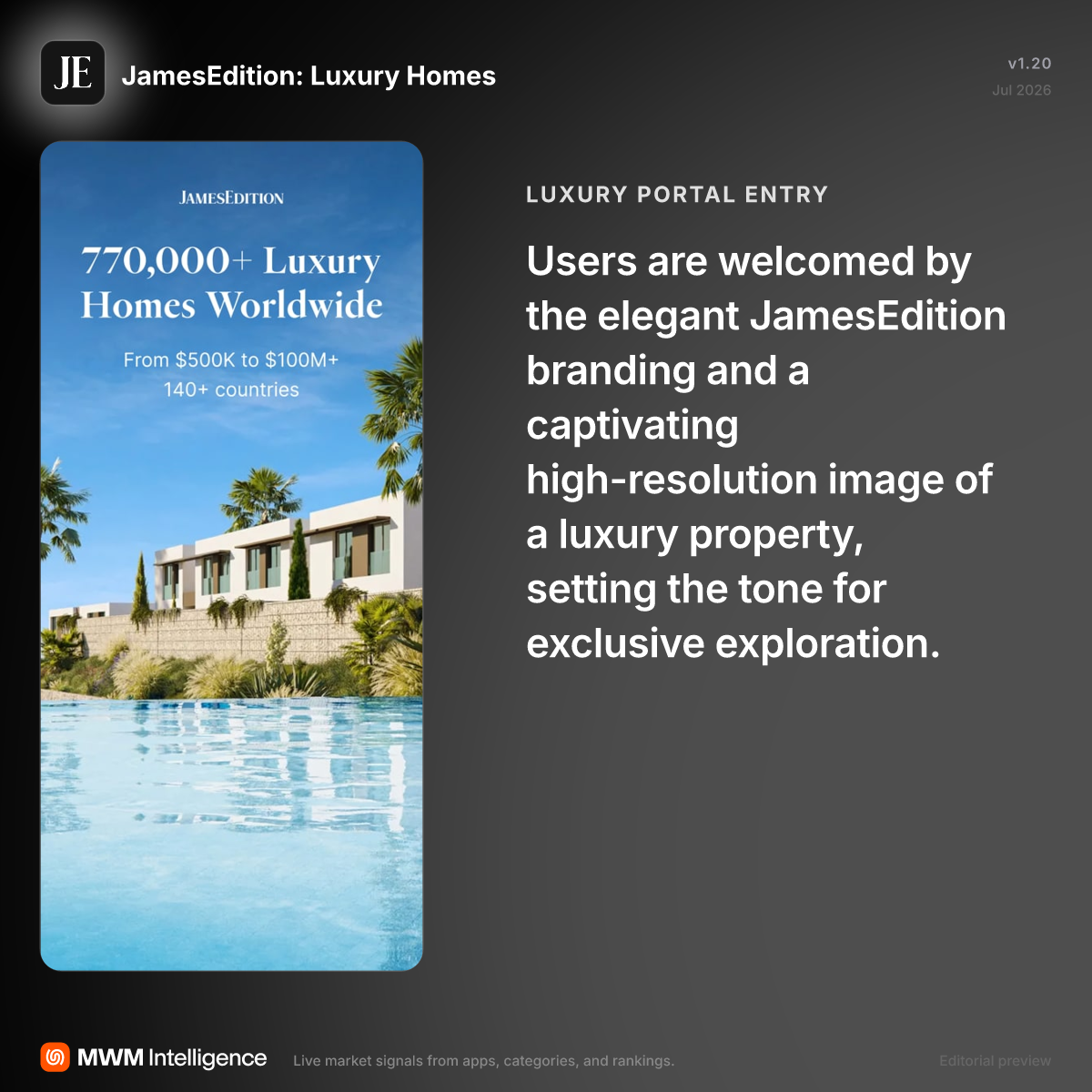 JamesEdition: Luxury Homes - Lifestyle App | MWM