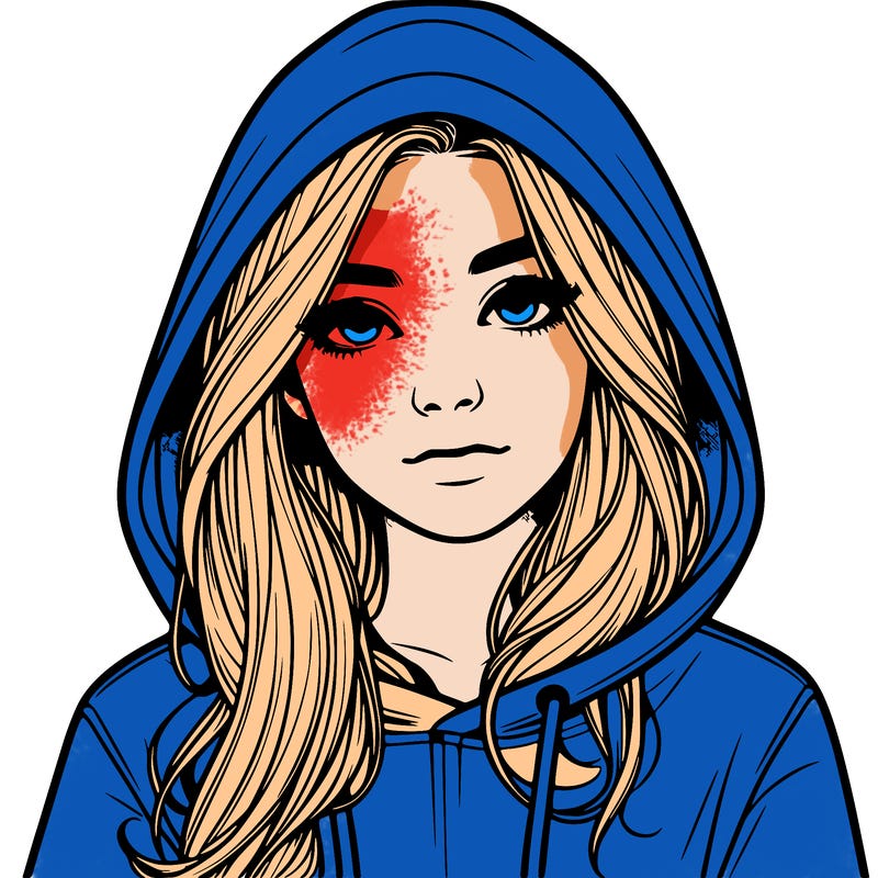 realistic girl with a hoodie