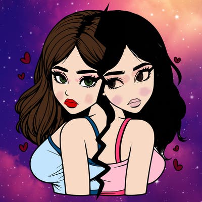 realistic girl split