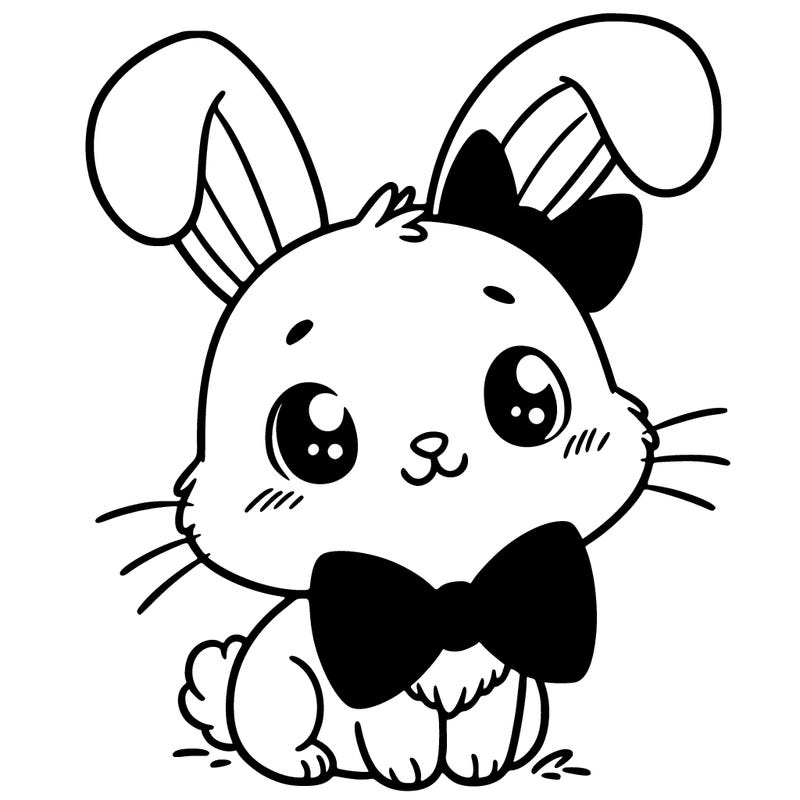 bunny with red bowtie