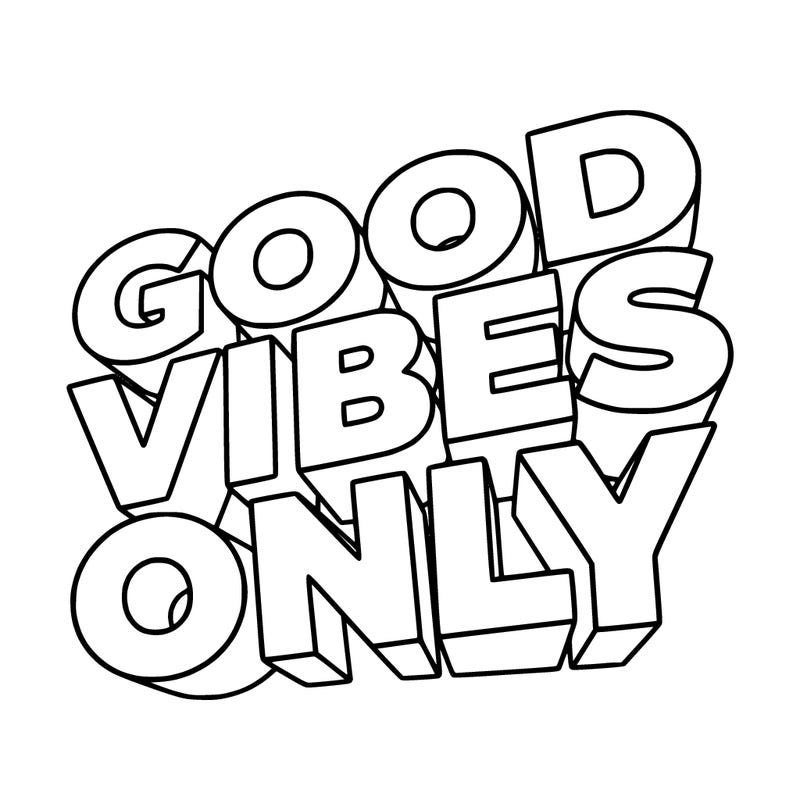 good vibes only letters