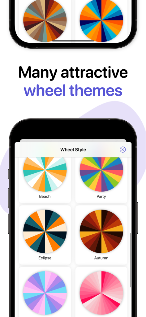 Spin the Wheel - Randomizer - Collection of colorful wheel themes in the Spin the Wheel Randomizer app