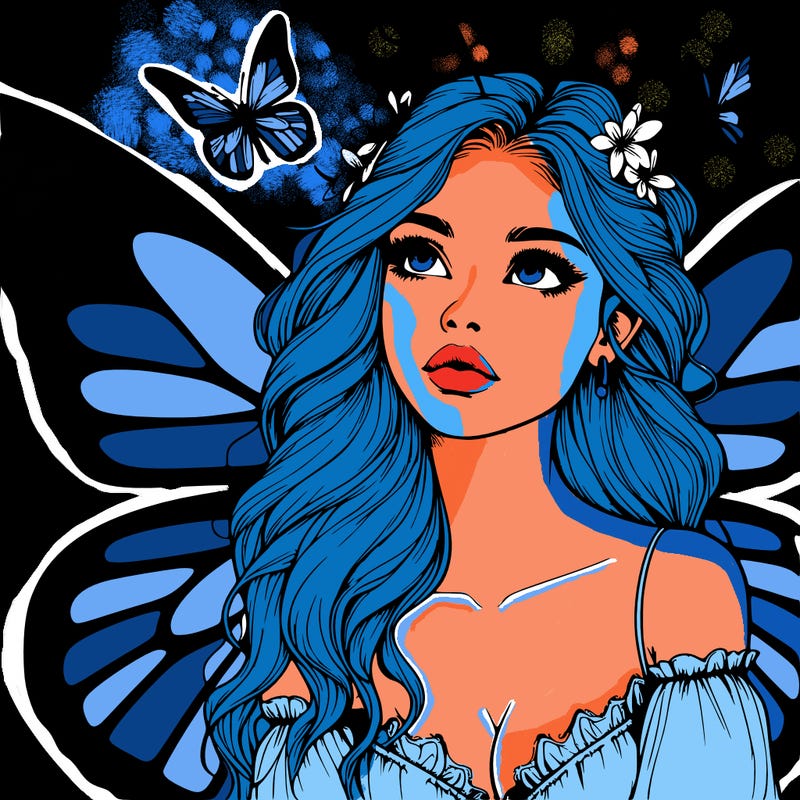 butterfly fairy realistic girl