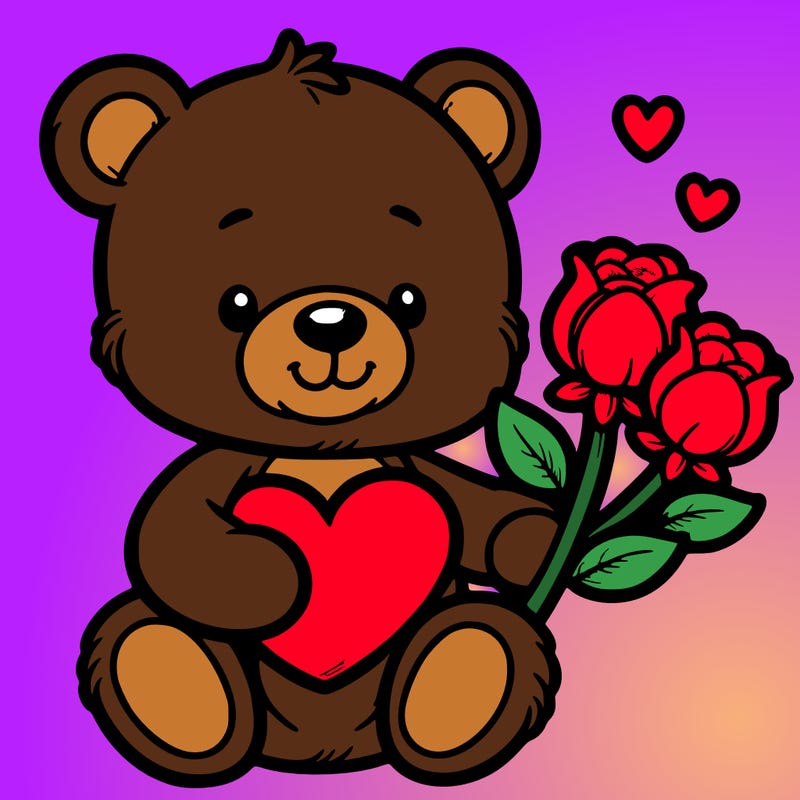 teddy bear a holding heart