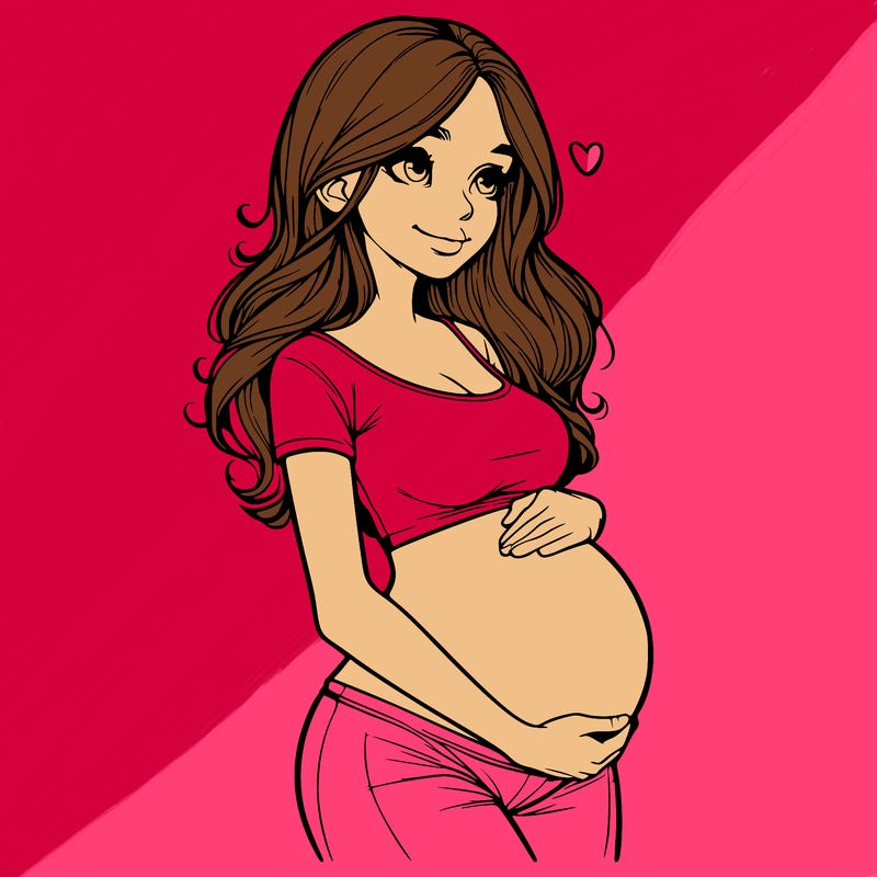 realistic pregnant girl