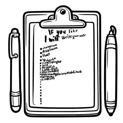 blank clip board with pen