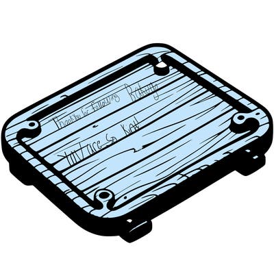 a wooden board