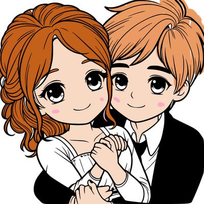 couple-boy and girl holding each other realistic