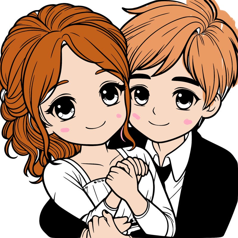 couple-boy and girl holding each other realistic