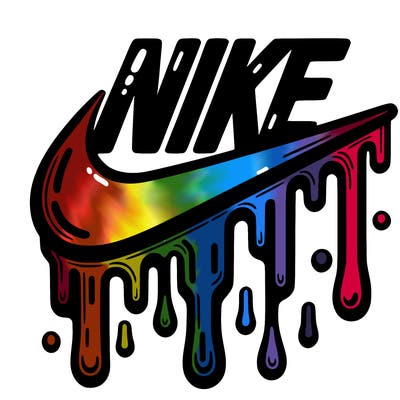 dripping nike logo