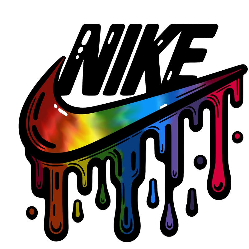 dripping nike logo