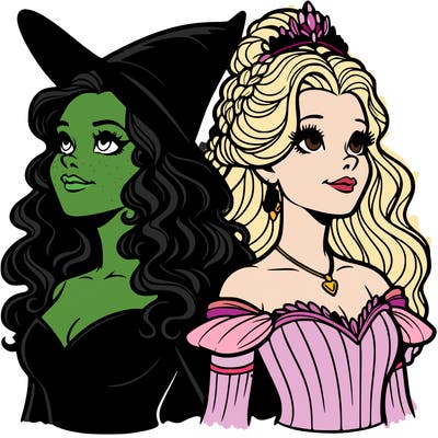 'elphaba and glinda (realistic)