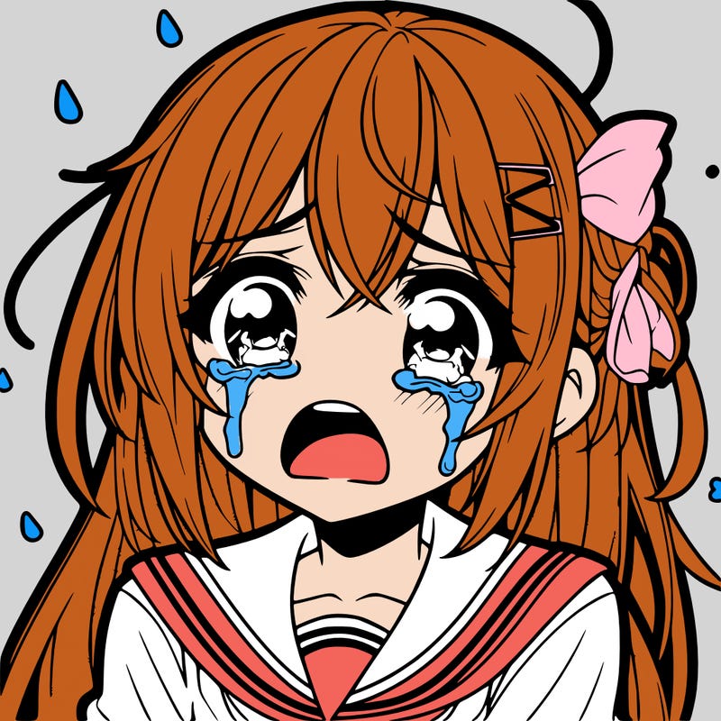anime girl crying