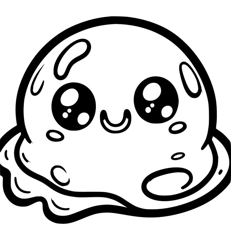 slime ball with a cute face