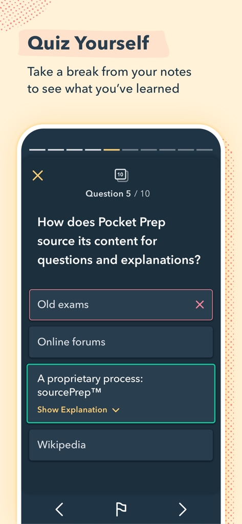 Pocket Prep EMS 2026 - Pocket Prep EMS 2026 mobile app screenshot showing a multiple choice quiz question and answer feedback