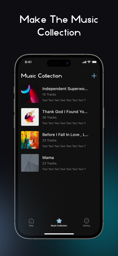 RaMusi: Offline Music Player - Interface do aplicativo RaMusi exibindo uma coleção de música offline curada com vários álbuns em um iPhone
