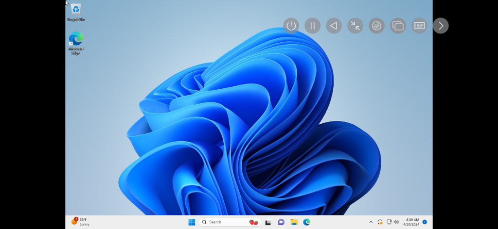 UTM Remote Virtual Machines - Windows 11 desktop running on UTM Remote Virtual Machines