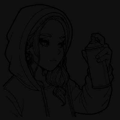 a realistic girl, spray painting