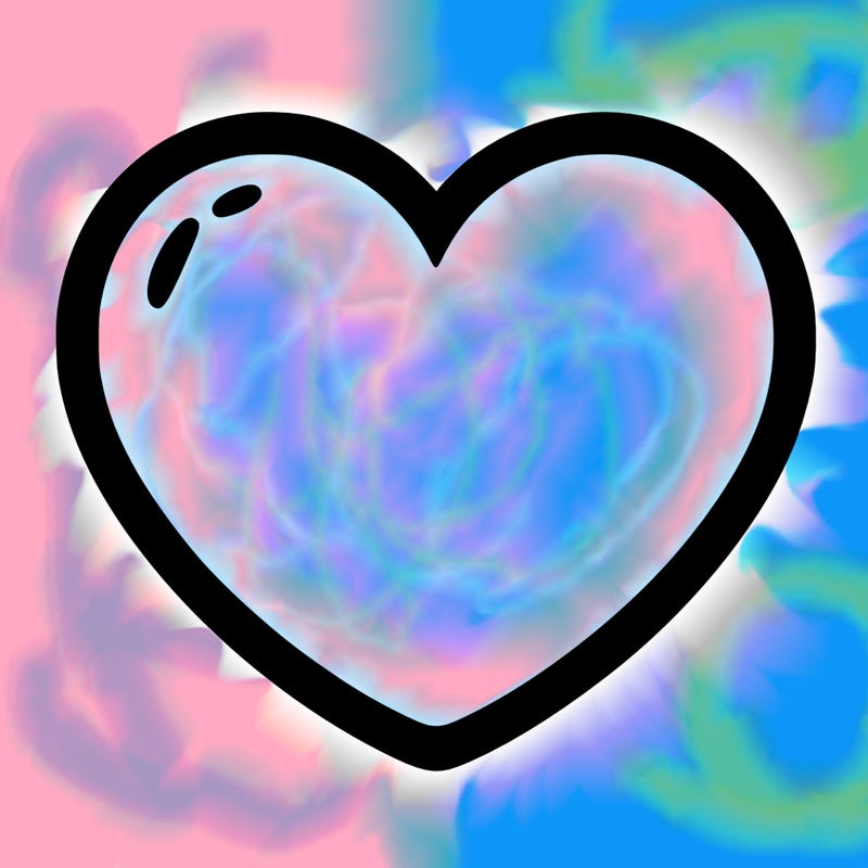 a blank heart