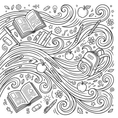 Prepare for a creative adventure with this unique coloring page, blending the dynamic flow of Westerlies winds with essential Back to School elements. It's a perfect way to get excited for learning, transforming a fresh breeze into a vibrant canvas of educational joy.
