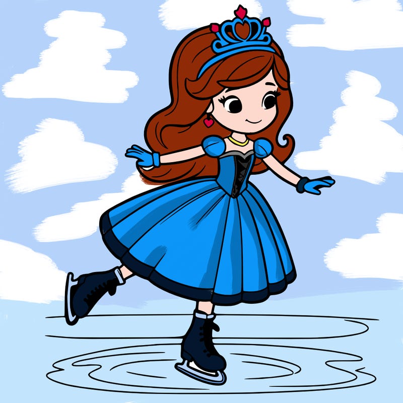 princess skating on ice