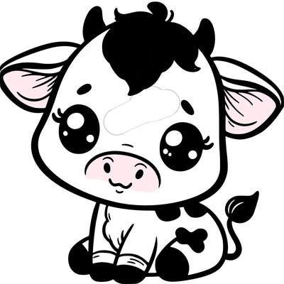 a cute baby cow