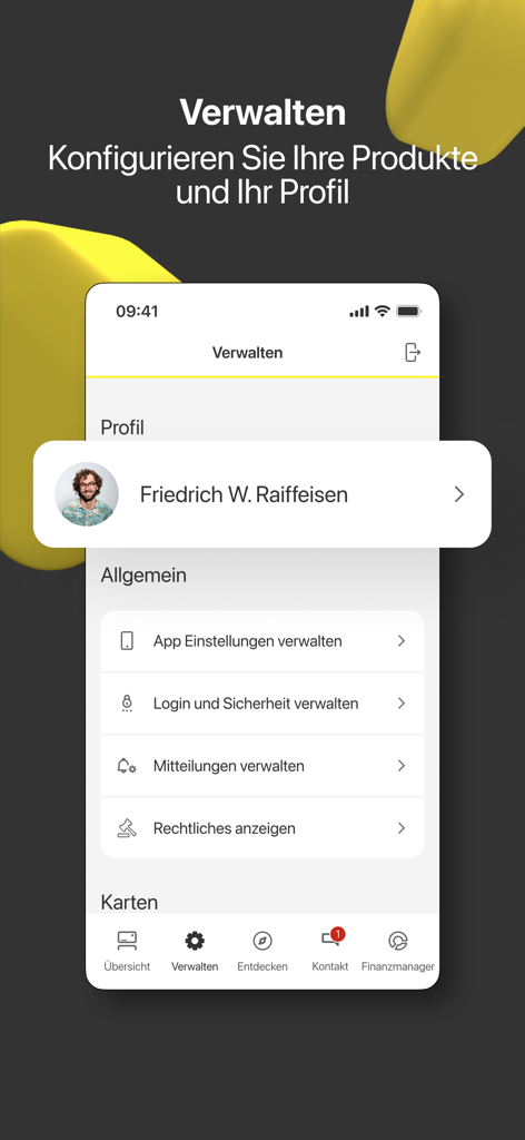 Mein ELBA-App - Mein ELBA-App settings screen showing profile and general account configuration