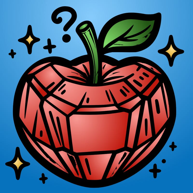 very shiny crystal apple