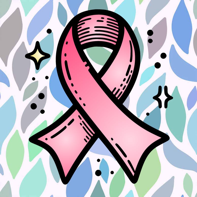 ribbon symbol of national breast cancer awareness month