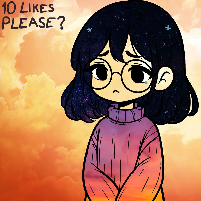 sad girl with glasses in a sweater