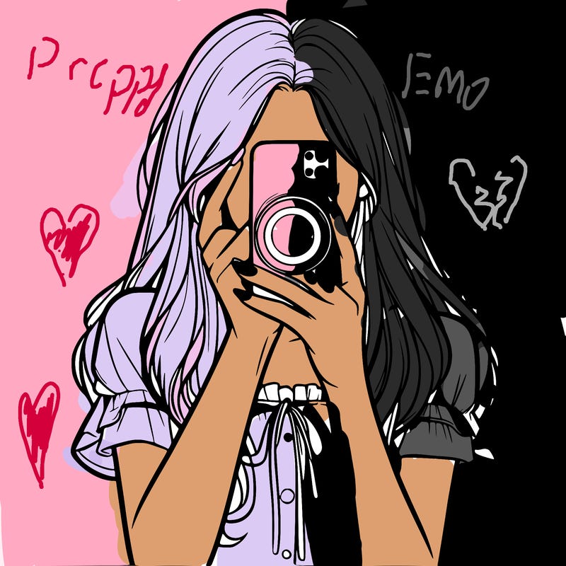 a realistic girl holding her phone taking pictures