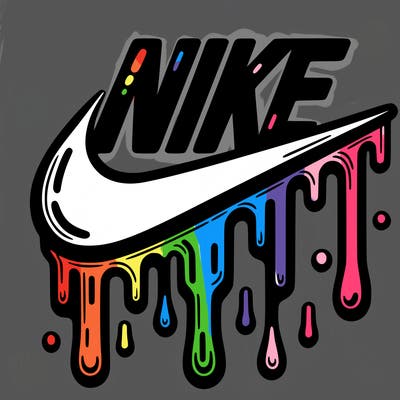 dripping nike logo