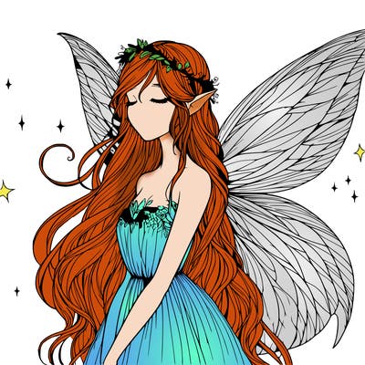 ethereal realistic fairy girl
