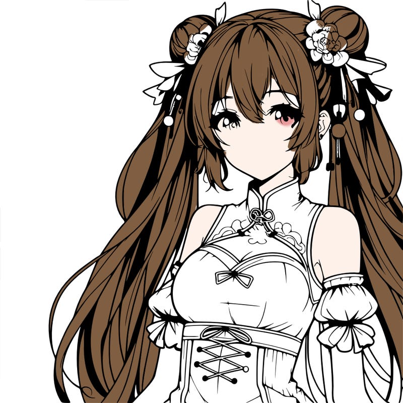 anime girl with beautiful chinese body