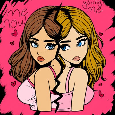 realistic girl split