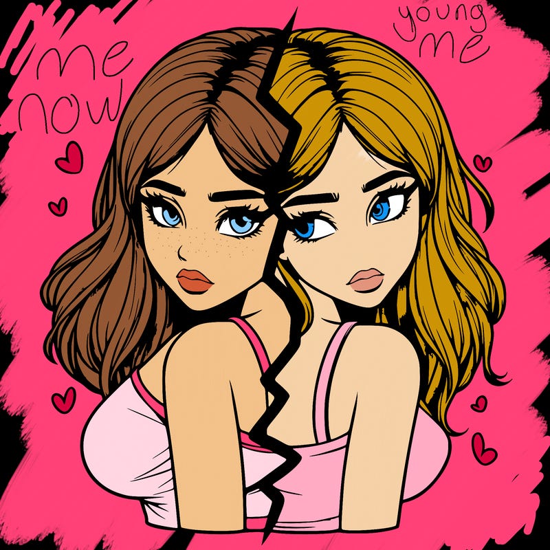 realistic girl split