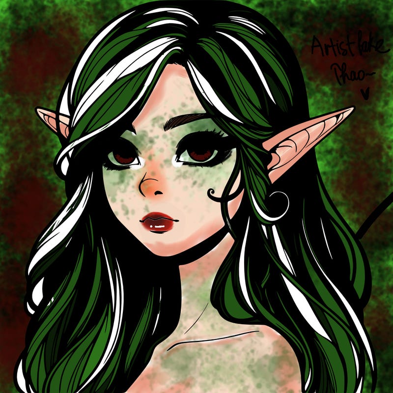 elf girl realistic dark fantasy