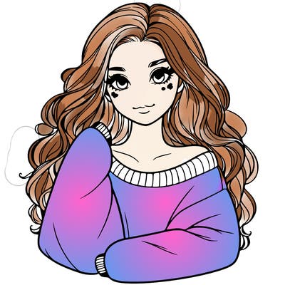 a beautiful girl in a big sweatshirt